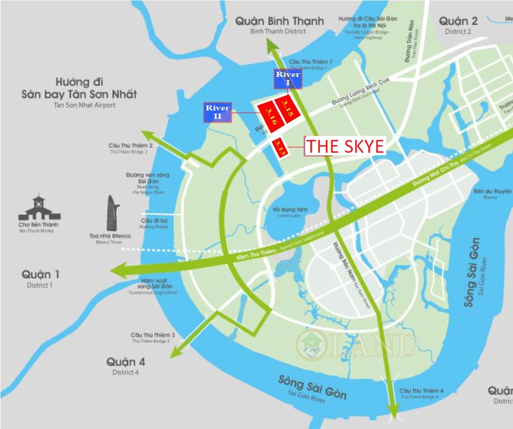 vị trí dự án the skye